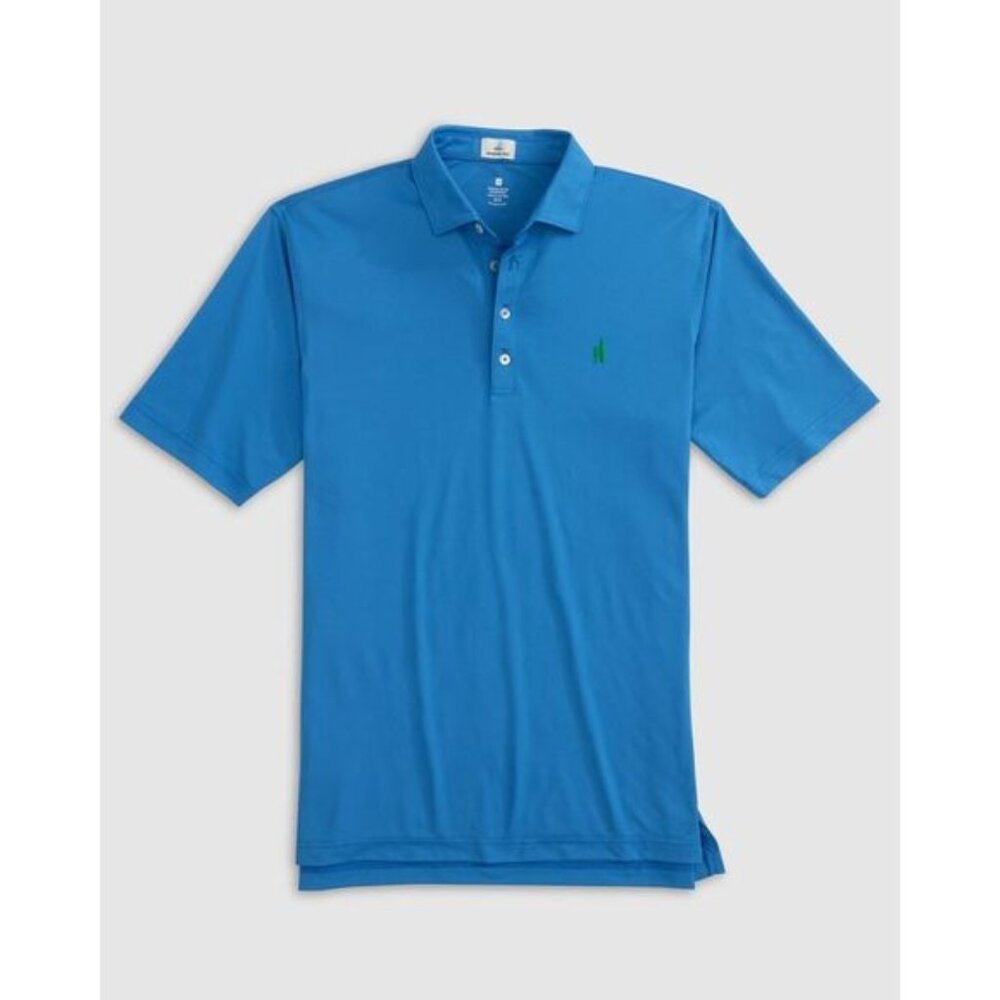 Johnnie-o Fairway Solid Mesh Performance Polo, Biarritz Blue. Small.  JMPO4300